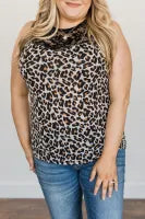 Plus Size Lace Leopard Tank Top